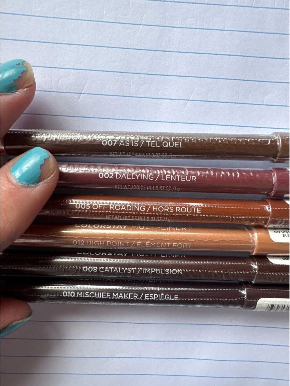 Revlon ColorStay Multi-Liner 6 Pc Lot New Sealed Lip Eye Face Pencil